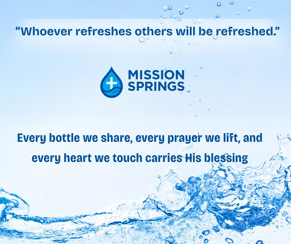 Mission Springs encourages sharing and prayer as acts of blessing and refreshment.